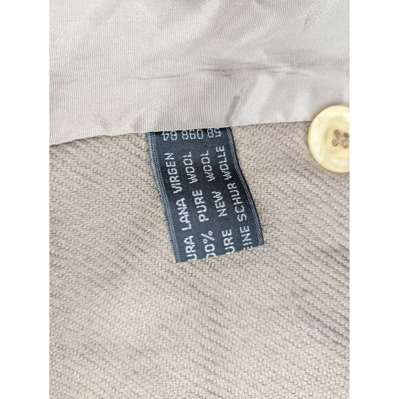 J.J.Adams 100% Wool Blazer Jacket Coat Super Soft Women's Tan Size 40/Large/10 - Picture 4 of 7